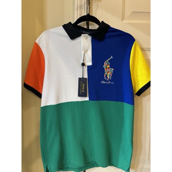Polo Ralph Lauren Men's SZ -Small Colorblock BIG PONY Short Sleeve